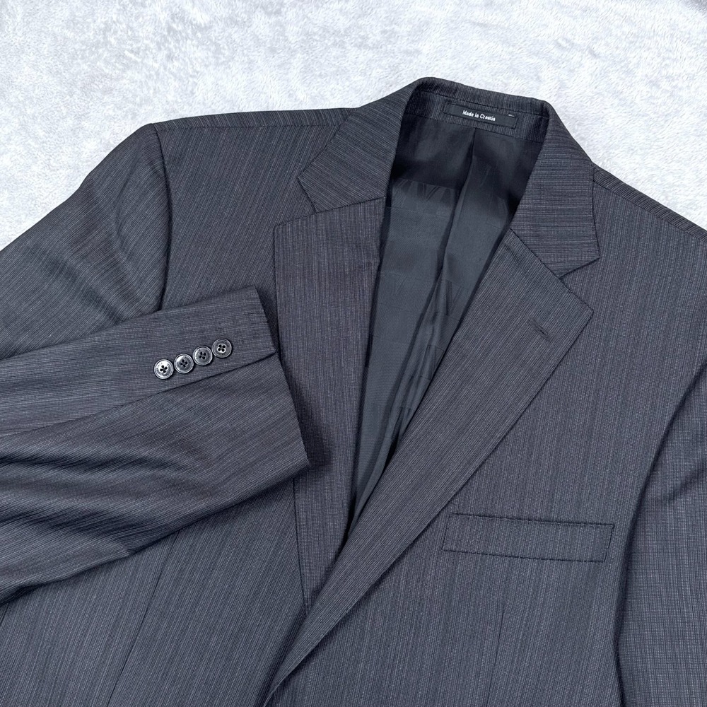 Versace Collection Wool Silk Cashmere Blazer Mens 42 US Sport Coat Jacket Gray‎